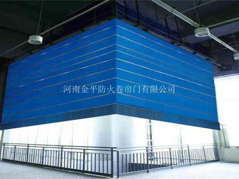 無機布雙軌(guǐ)無機折疊提升防(fáng)火卷簾